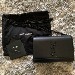 YSL Kate Small (black on black)